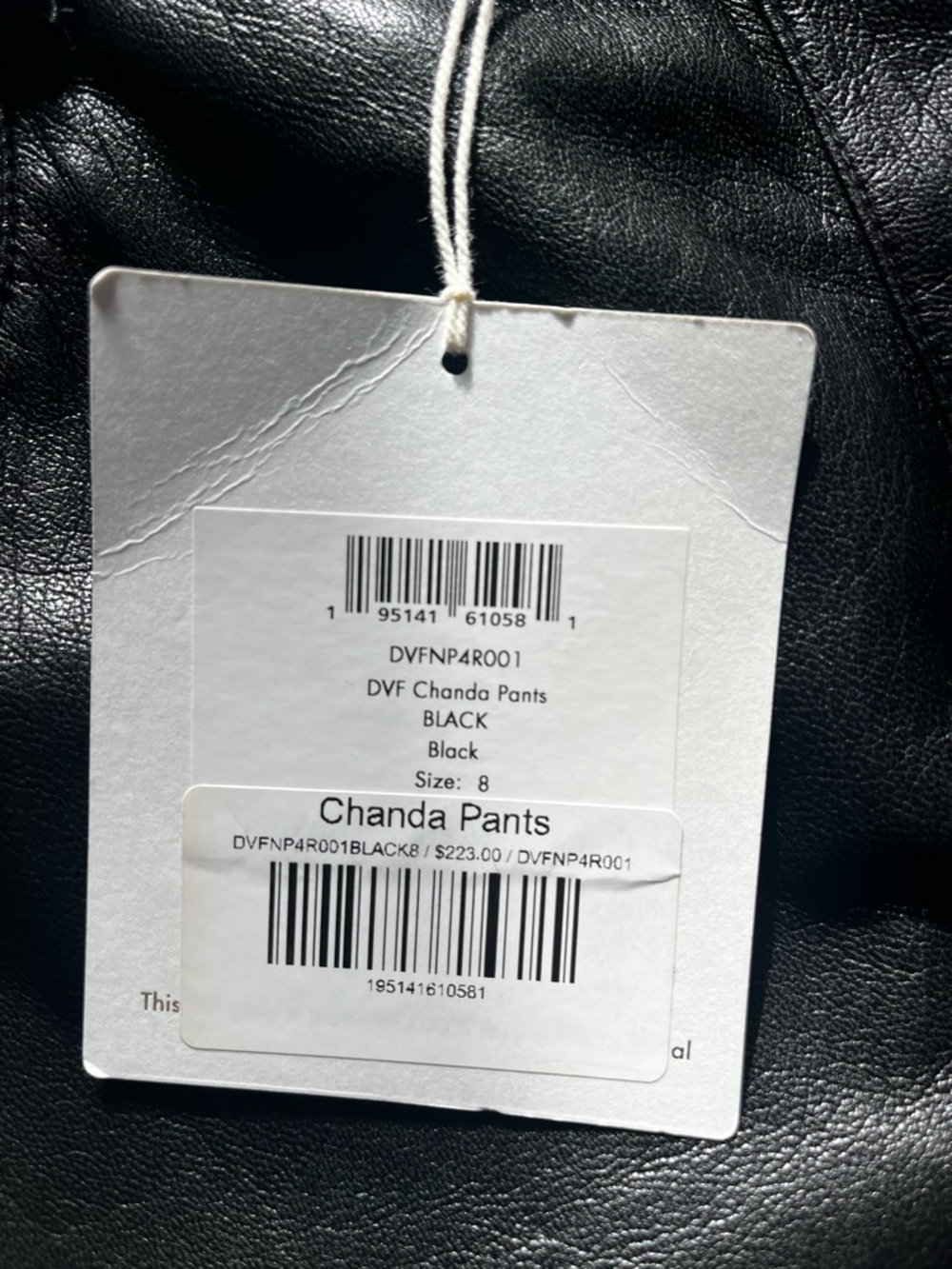 Diane Von Furstenberg Black Faux Leather Chanda Trousers - Picture 6 of 12